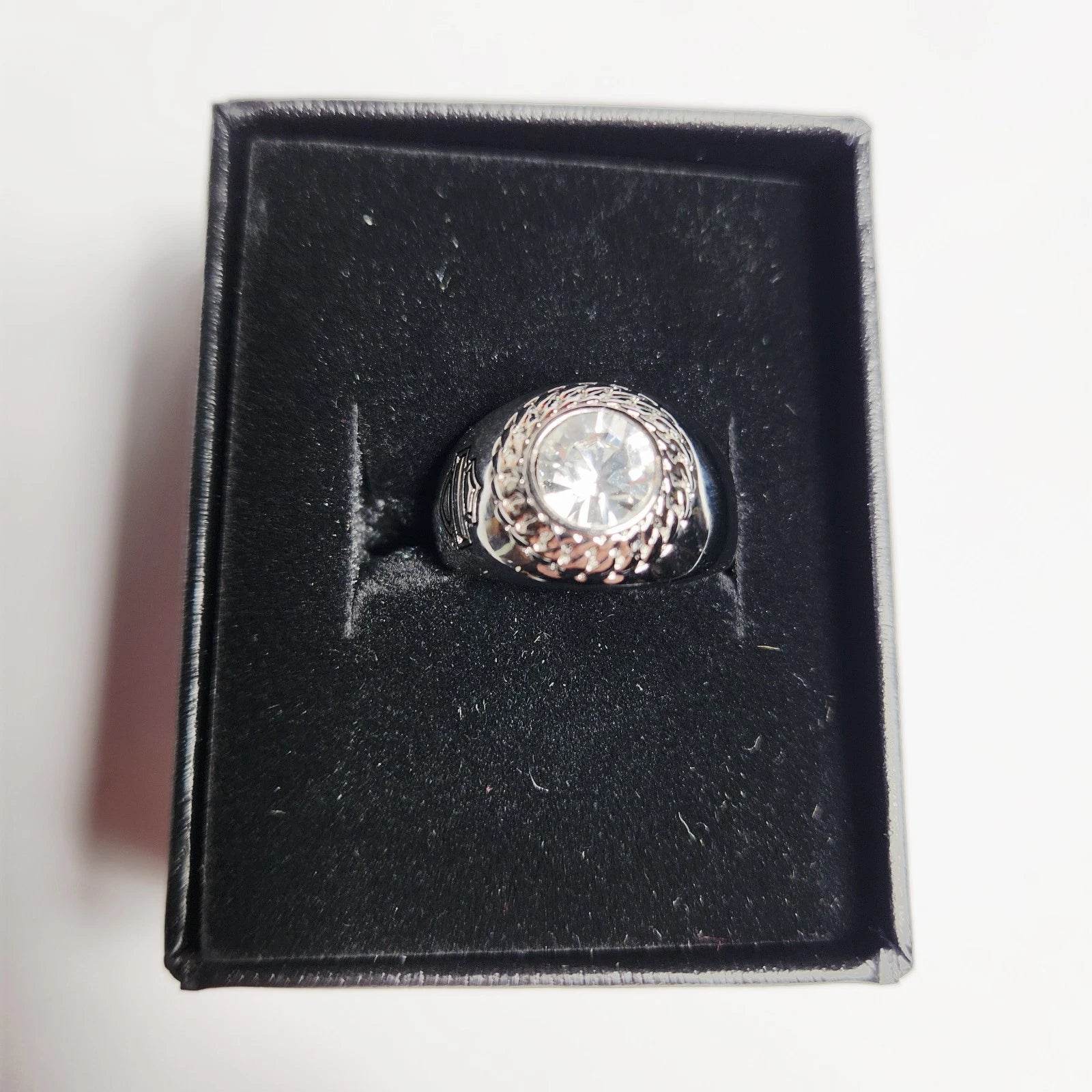 Stainless Steel Women's Ring for Harley-Davidson (OEM 34R00366-8, Size 8)