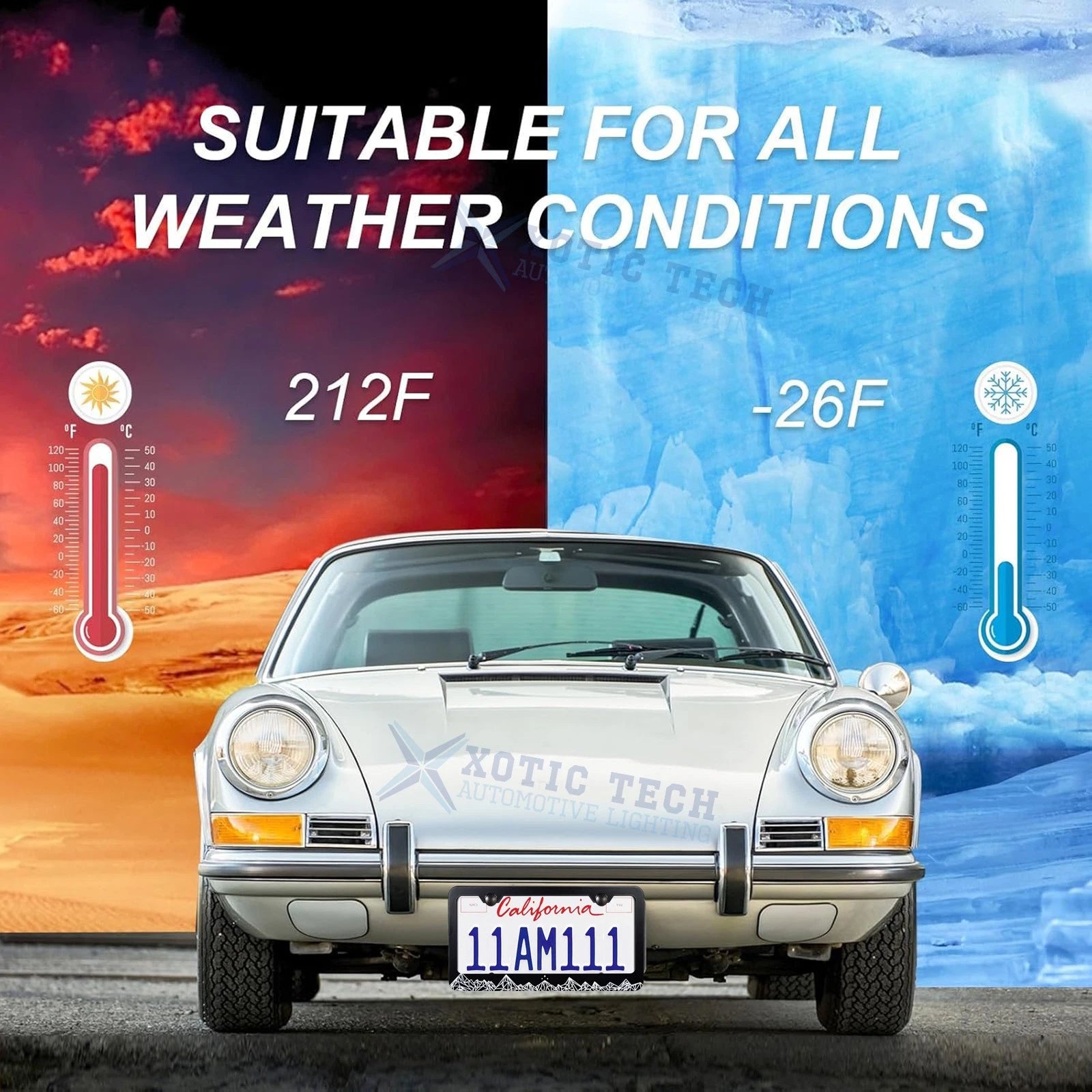 Universal License Plate Frame for Mountain (Stainless Steel) (2020-2025)