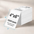 4" x 6" Direct Thermal Shipping Labels (10000 pcs) - Strong Adhesive