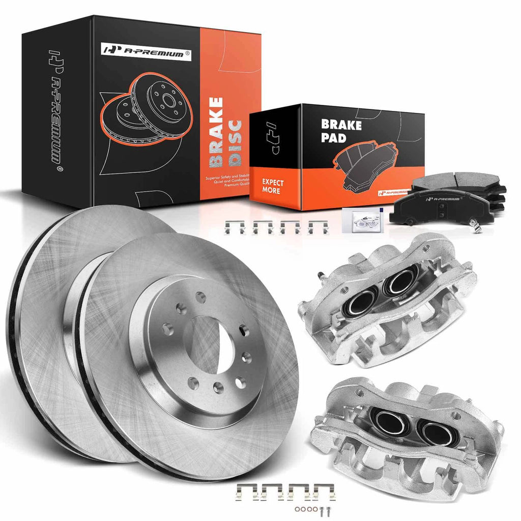 Front Brake Rotor & Pad Set with Caliper for Buick Lucerne (2006–2011)