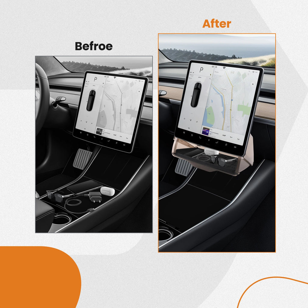 Under Screen Storage Box Organizer for Tesla Model Y/3 (2021-2024)