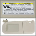 Left Driver Side Sun Visor for Toyota Camry (2007–2011) Beige OE Style