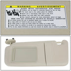 Left Driver Side Sun Visor for Toyota Camry (2007–2011) Beige OE Style