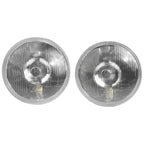 7in Sealed Beam Headlight 178mm Round Glass Lens H4 Pair