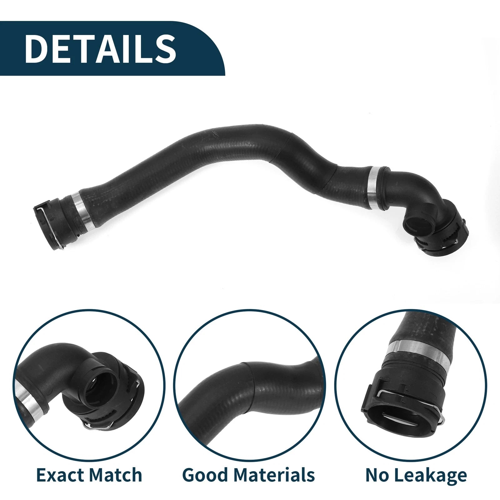 Upper Radiator Hose for Volkswagen Touareg 3.0L (2004–2010) No. 7P0122051H