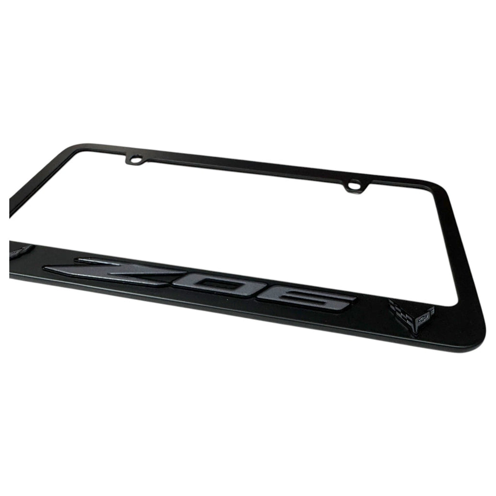License Plate Frame Black OEM Style for Chevrolet Corvette C8 Z06 (2020–2024)