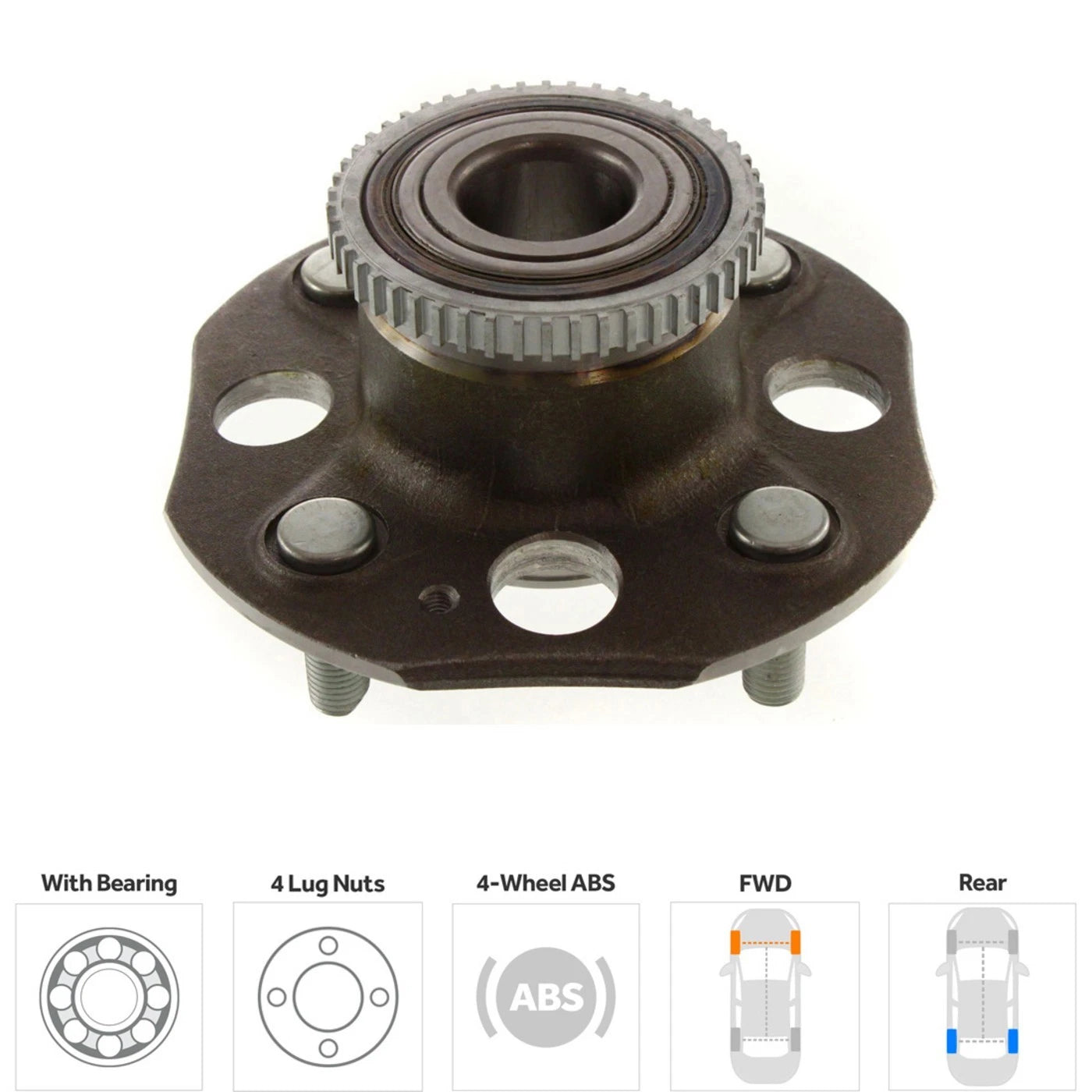 Set of 2 Wheel Hubs for Honda Accord