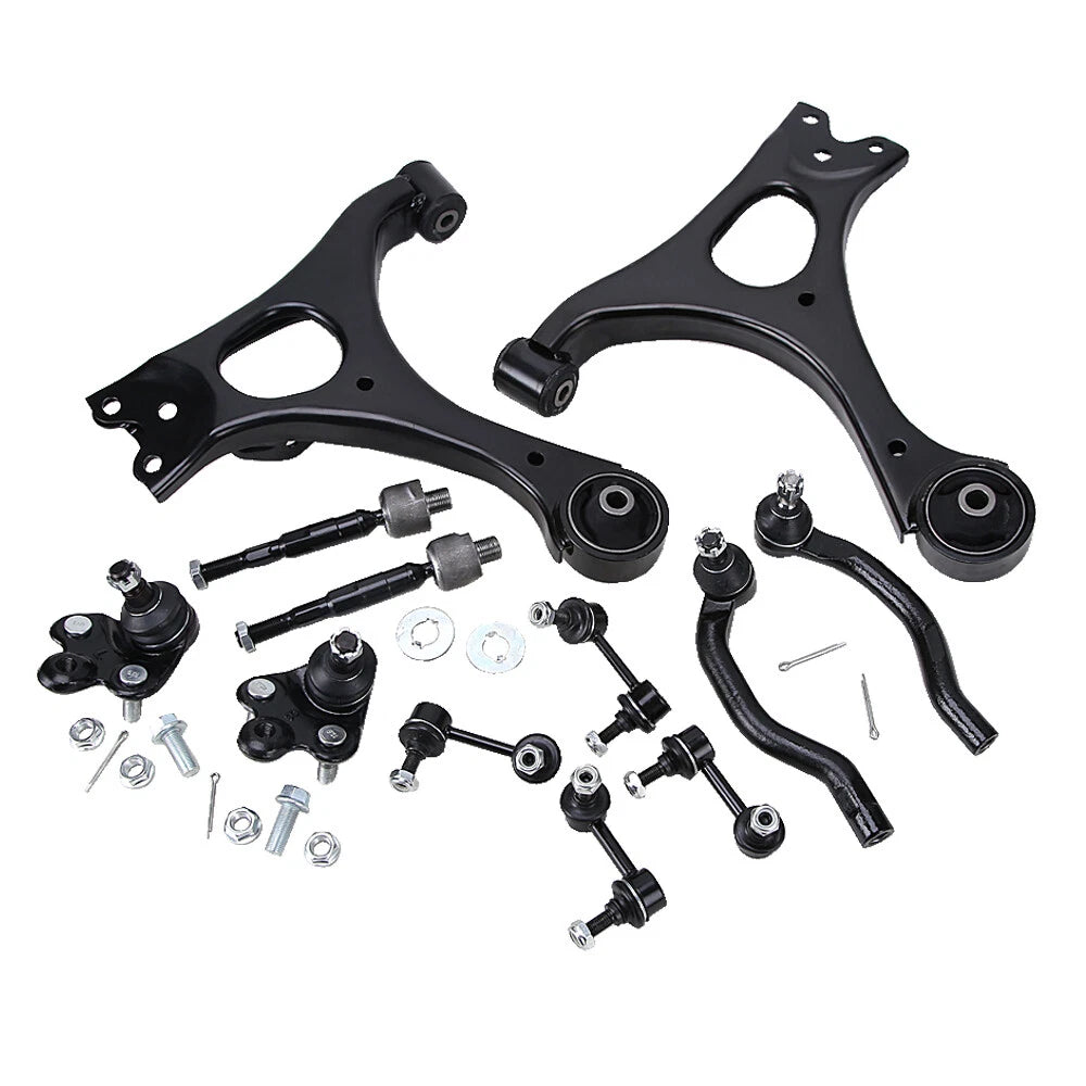 Set of 12 Front Lower Control Arms Ball Joints Tie Rods for Honda Civic (2006–2011)