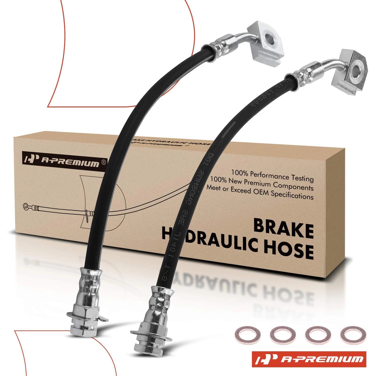 2X Rear Outer Brake Hydraulic Hose for Ford F-150 (1999–2003)