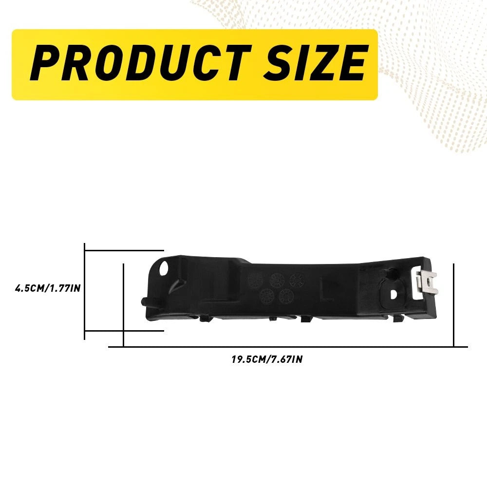 2X Black Bumper Support Brackets for Ford Edge (2007–2010)