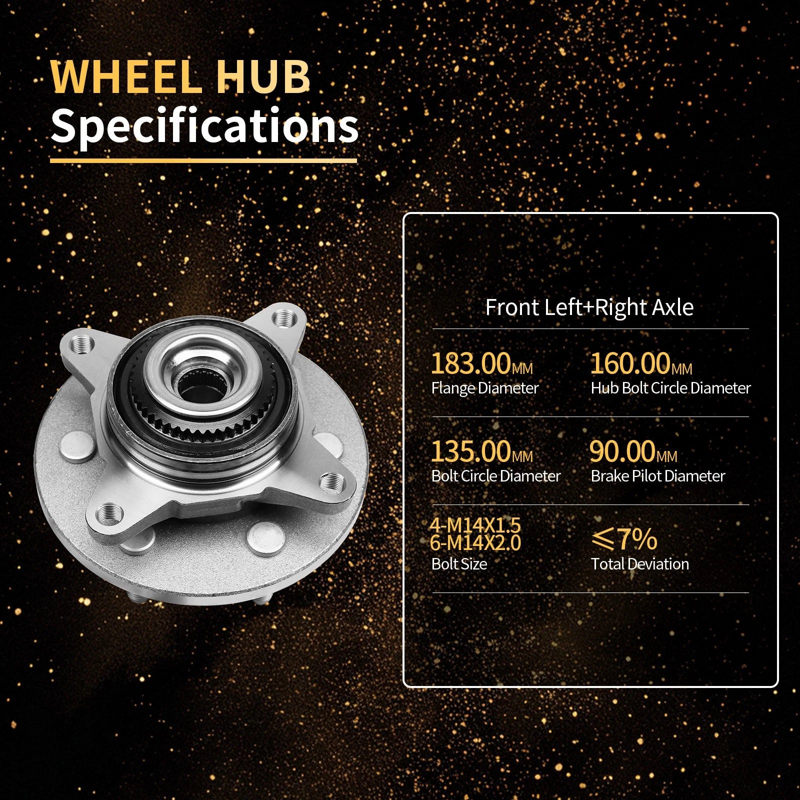 Front Wheel Hub and Bearing for Ford F-150 Expedition (2004-2014)