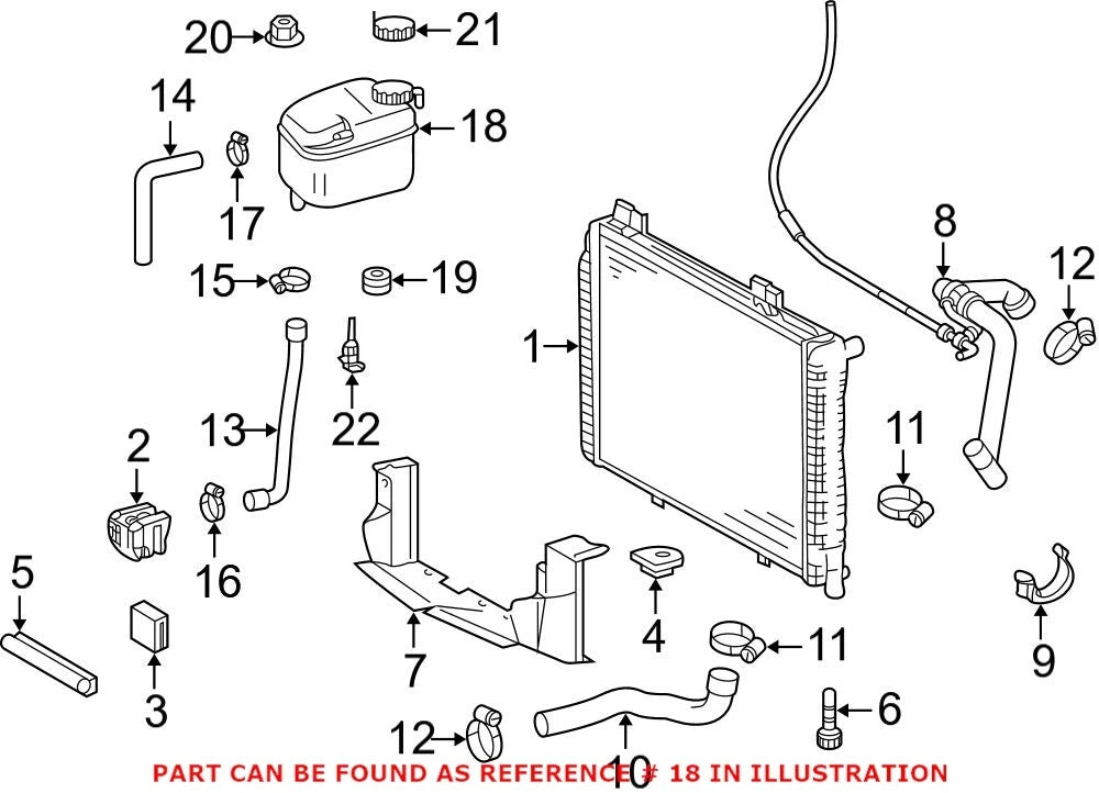 Coolant Expansion Tank for Mercedes (1705000349, A1705000349)