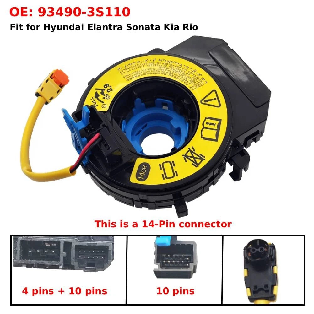 Clock Spring for Hyundai Elantra Sonata Tucson Santa Fe Kia Rio (2011–2019) 93490-3S110