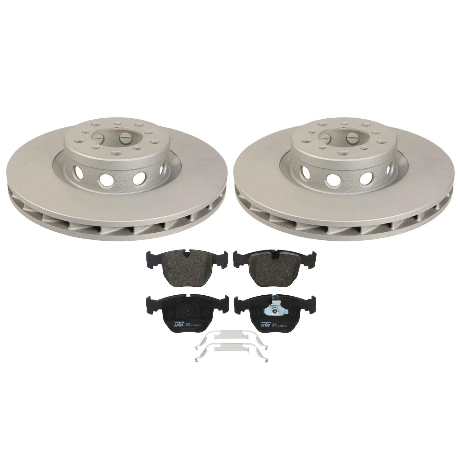 Front Brake Kit 345mm Disc Rotors TRW Pro Low-Met Pads for BMW E39 M5 (1998–2003)