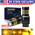 Set of 6 Amber 3157 3156 LED Turn Signal Blinker Bulbs for