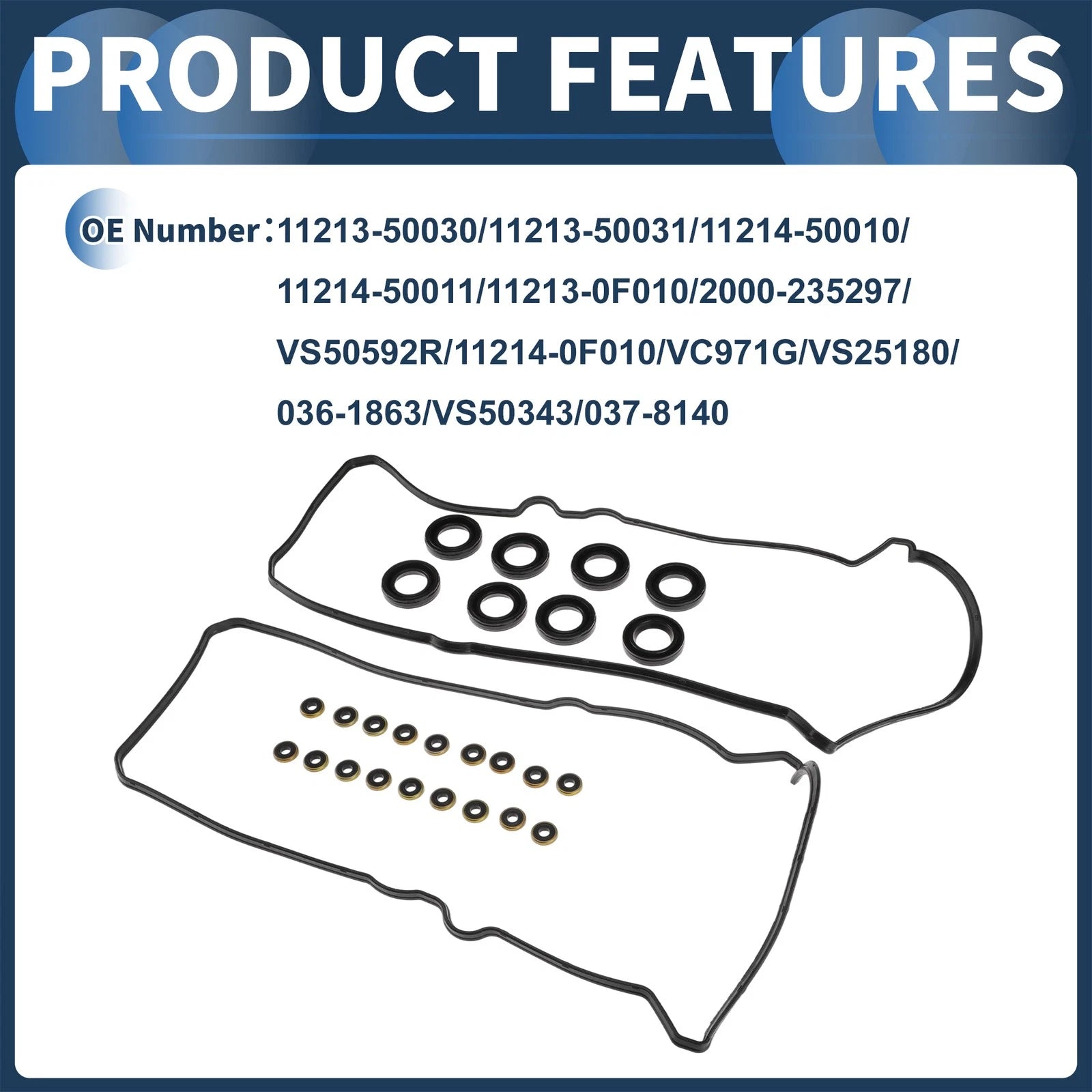 Valve Cover Gasket Set for Lexus GS400 (1998–2000) 11213-50030