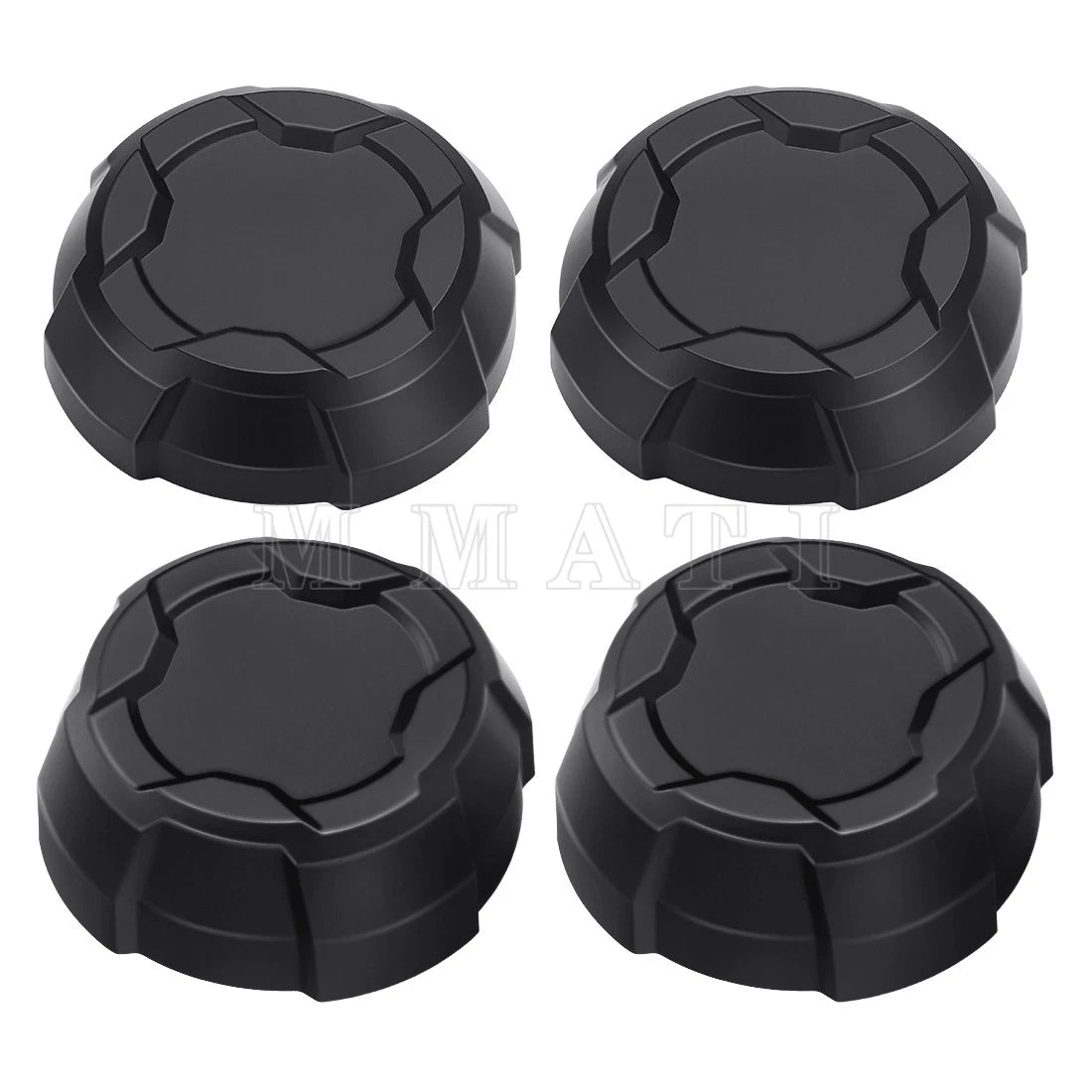 4X Matte Black Rim Caps for Polaris Ranger 570 Crew SP NorthStar (2022–2025)