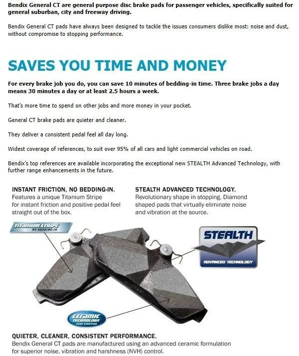 Front Disc Brake Pad Set for Ford Laser (1985-1990)