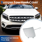 Front Car Bumper Tow Hook Cover for Mercedes-Benz GLA (2015-2020) Silver Tone
