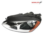 Headlight Assembly for Volkswagen Golf MK7 (2015–2017) Halogen Driver Side Black
