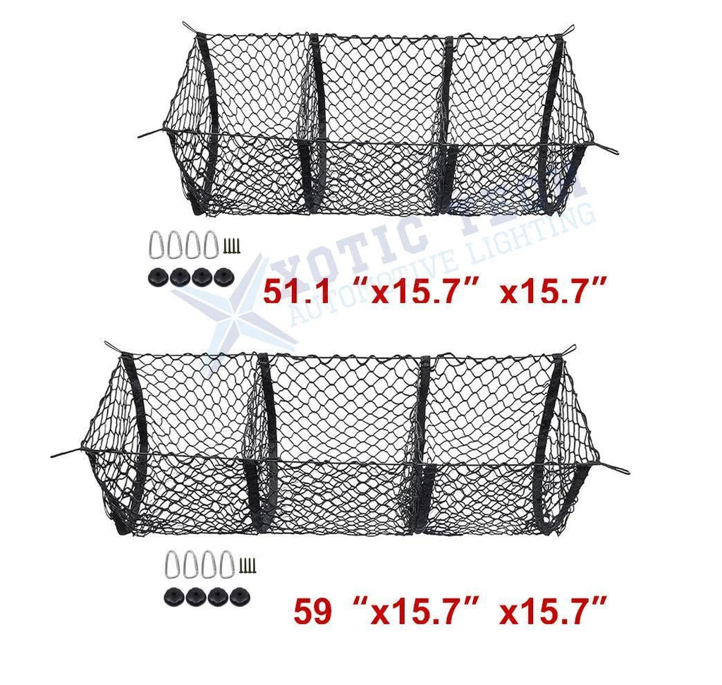 Detachable 3 Pocket Mesh Trunk Cargo Net Holder for GMC Sierra Canyon (2015-2018)
