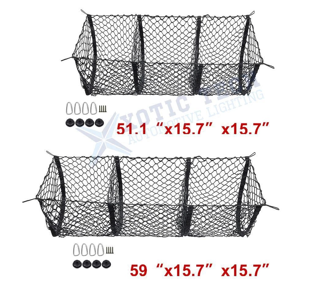Detachable 3 Pocket Mesh Trunk Cargo Net Holder for GMC Sierra Canyon (2015-2018)