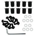 Screw Kit for Windshield Accessory (CNC Bolt, Aluminum, Black)