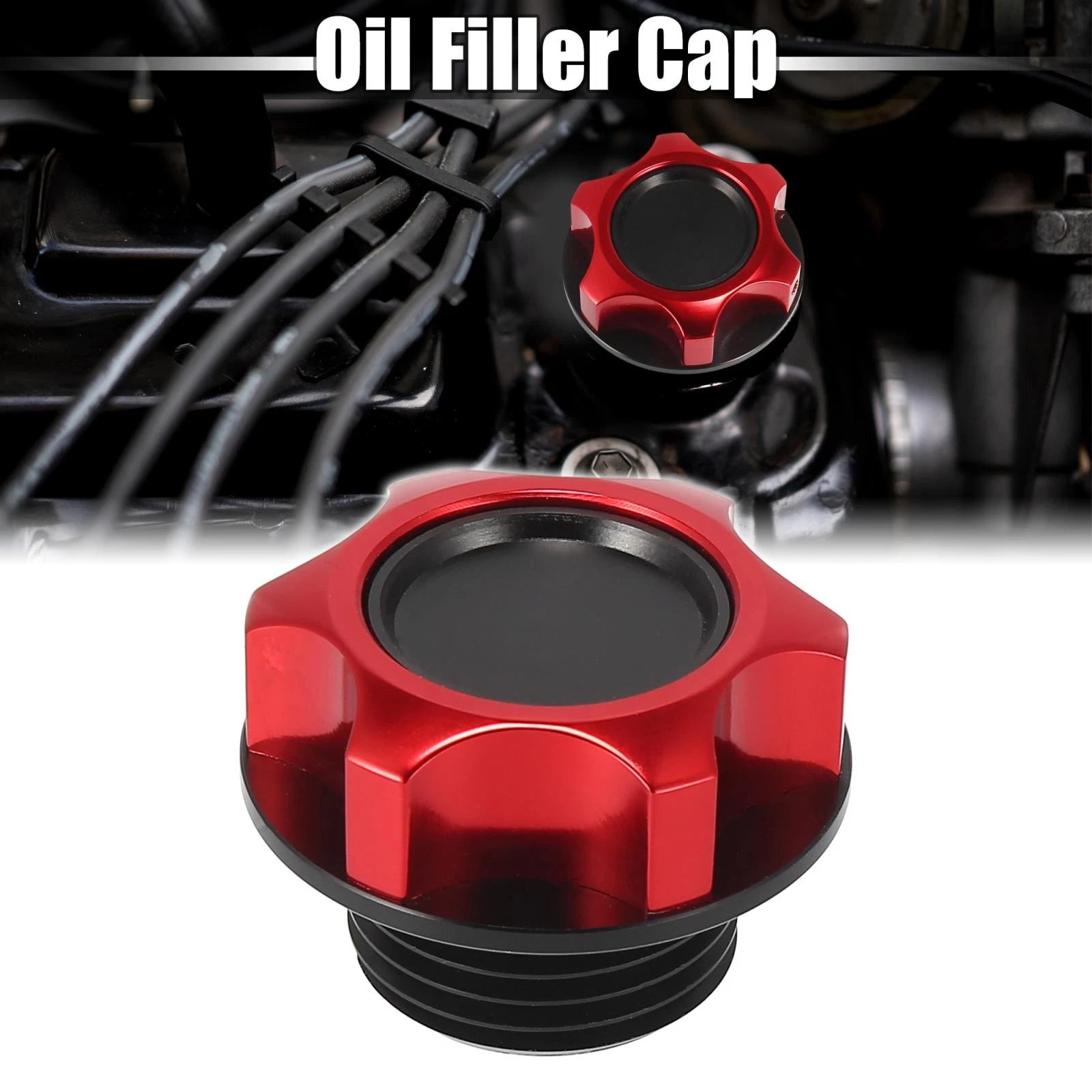 Red Aluminum Alloy Oil Filler Cap for Toyota Reiz Camry Crown 