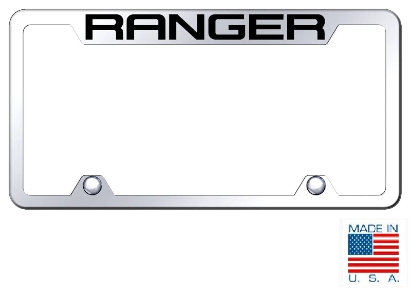Laser Etched Notched License Plate Frame Premium for Ford Ranger (2011–2022)