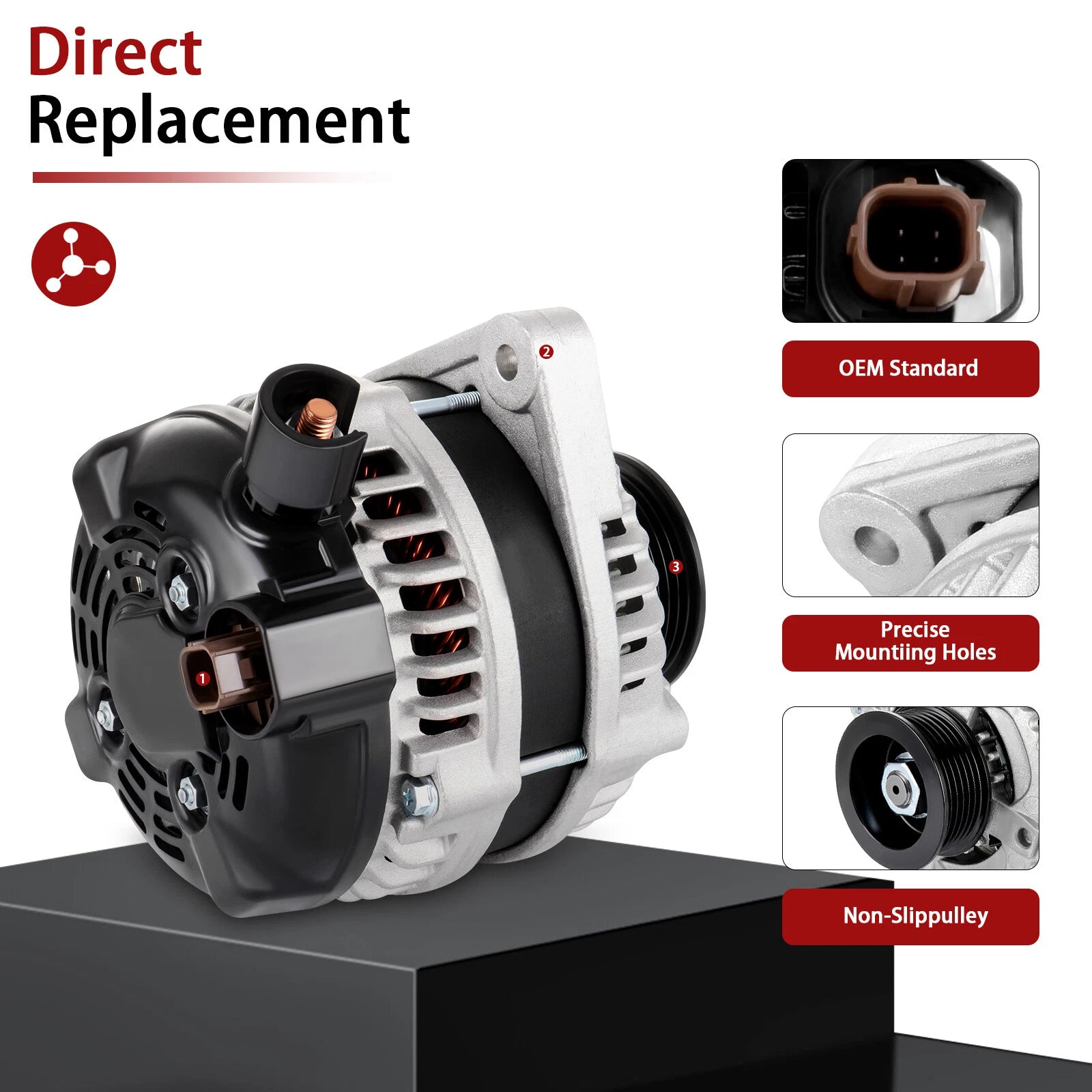 Alternator for Honda Pilot Ridgeline Odyssey 3.5L (2008–2011)