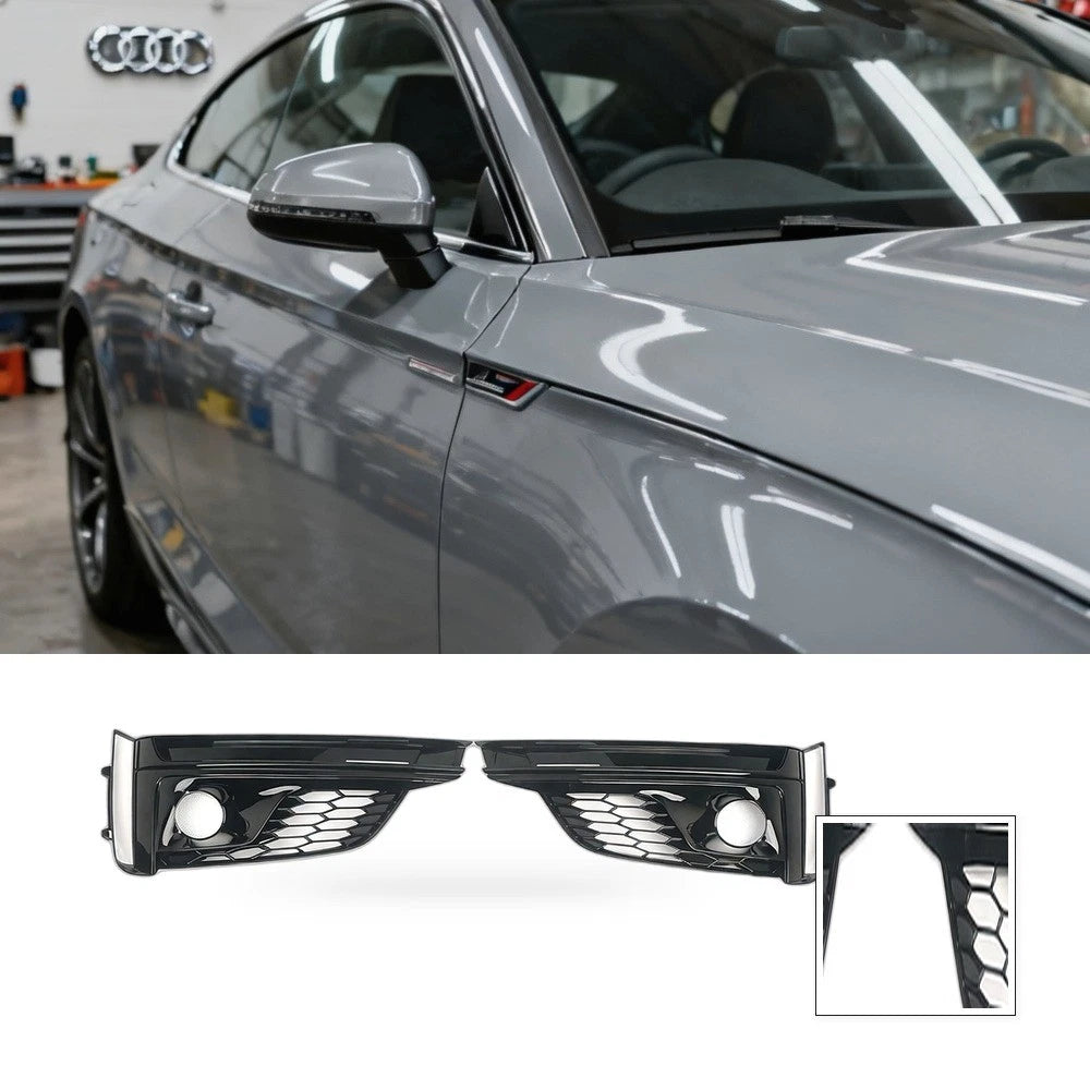 Front Bumper Lower Grille Fog Light Frame for Audi A5 S5 (2008–2017)