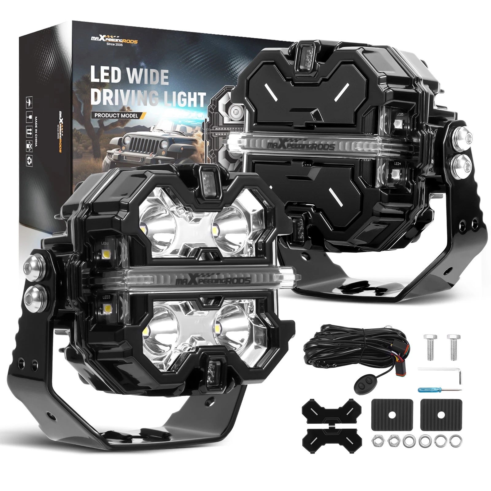 LED Auxiliary Driving Lights for 4x4 Pickup UTV (3.5 Inch, 19200LM)
