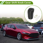 1 Pc Gear Shift Knob Cover for Mazda 3 (2014–2018) Black Beige Faux Leather