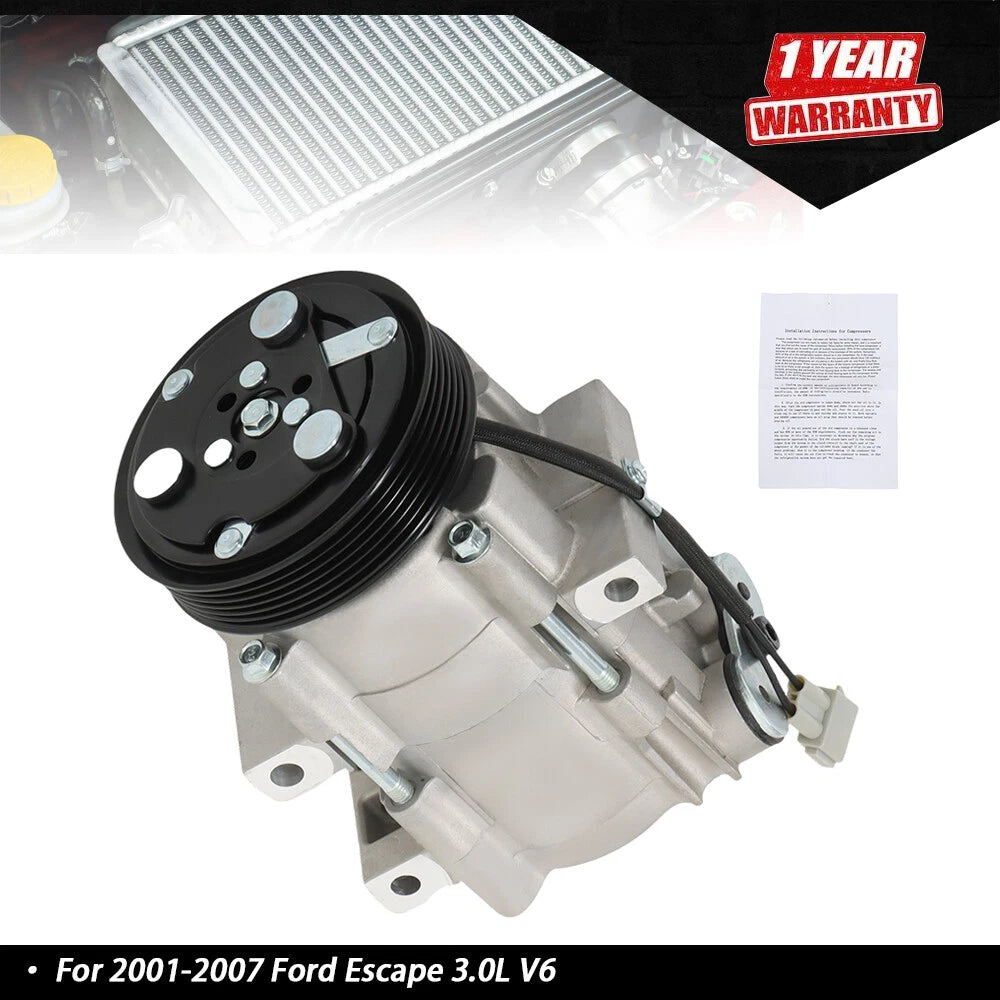 A/C Compressor with Clutch for Ford Escape (2001–2007)
