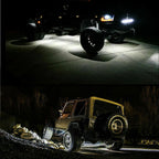 10 Pcs White LED Rock Strip Underbody Wheel Light for Offroad Truck ATV
