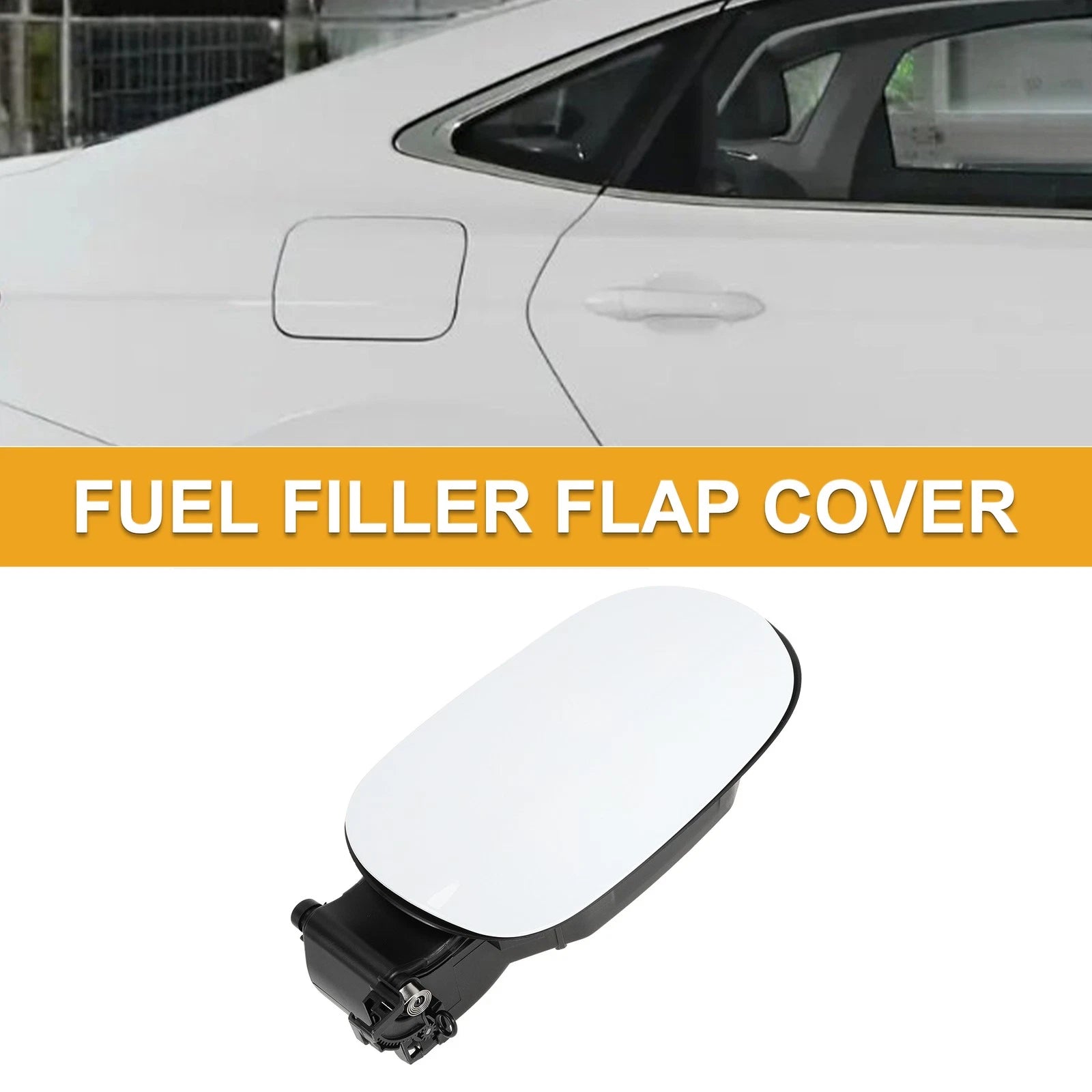 Fuel Tank Door Cap for Mercedes-Benz W205 (2014–2021) Fuel Filler Flap Cover White