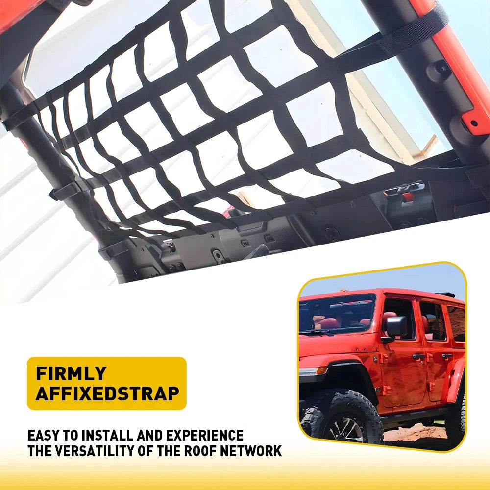 Cargo Net for Jeep Wrangler YJ TJ JK JL JT (1987–2023)
