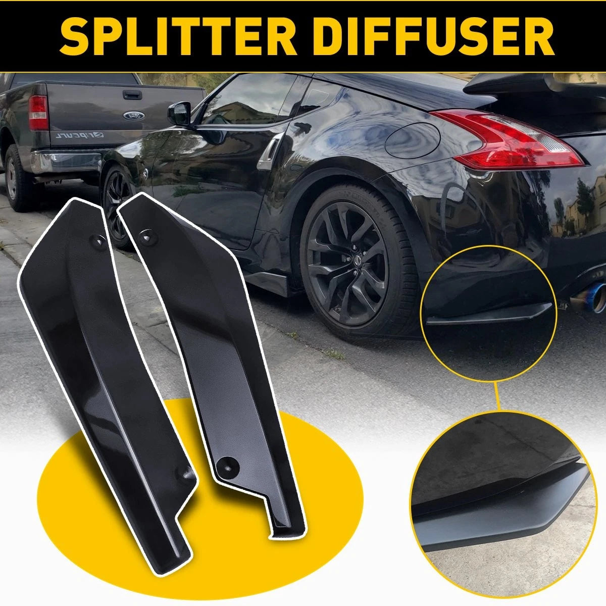 Carbon Fiber Rear Bumper Diffuser Splitter for Dodge Charger (2015–2023)