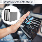 Engine Cabin Air Filter Combo No. 172205J6A10 for Honda Pilot (2016–2019)
