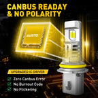 2X AUXITO 9007 HB5 LED Headlight Bulbs for High Low Beam (60000LM)