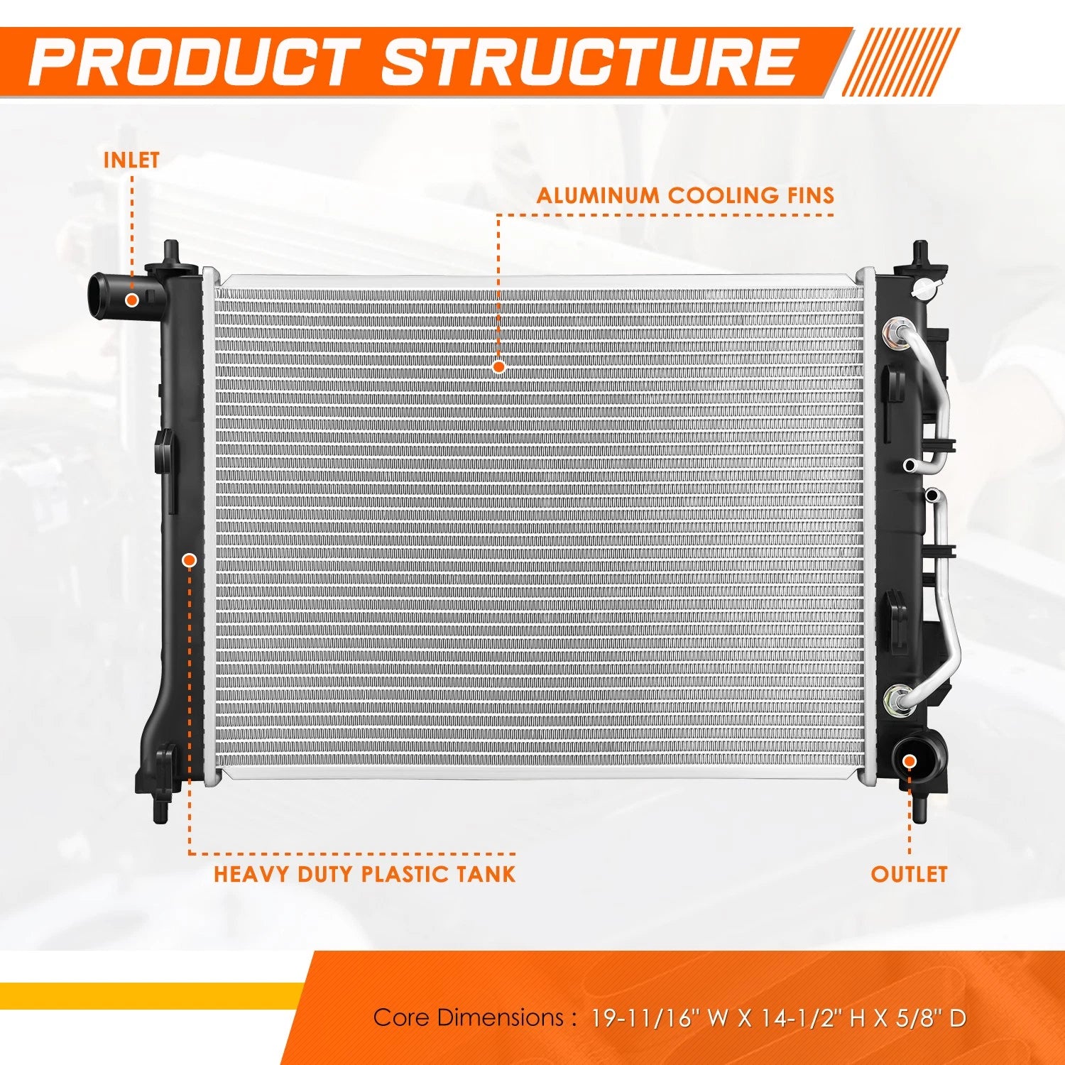 Full Aluminum Core Radiator for Venue (2020–2026) DPI-13890