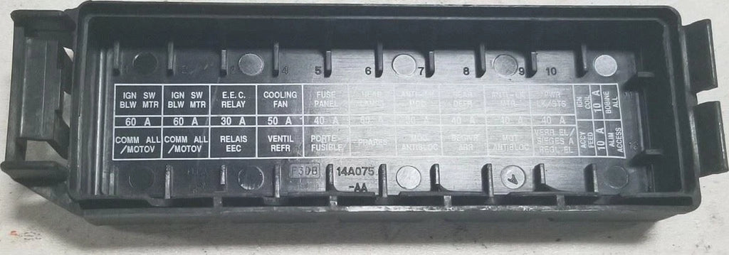 Engine Bay Fuse Box Cover for Ford Taurus Sable (1993–1995) F3DB-14A075-AA