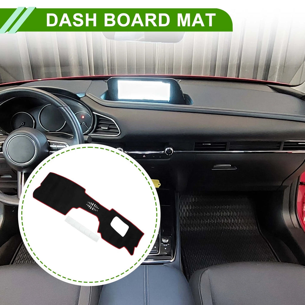 Dashboard Cover Mat for Mazda CX-30 (2020–2024) Sun Protector Black Red
