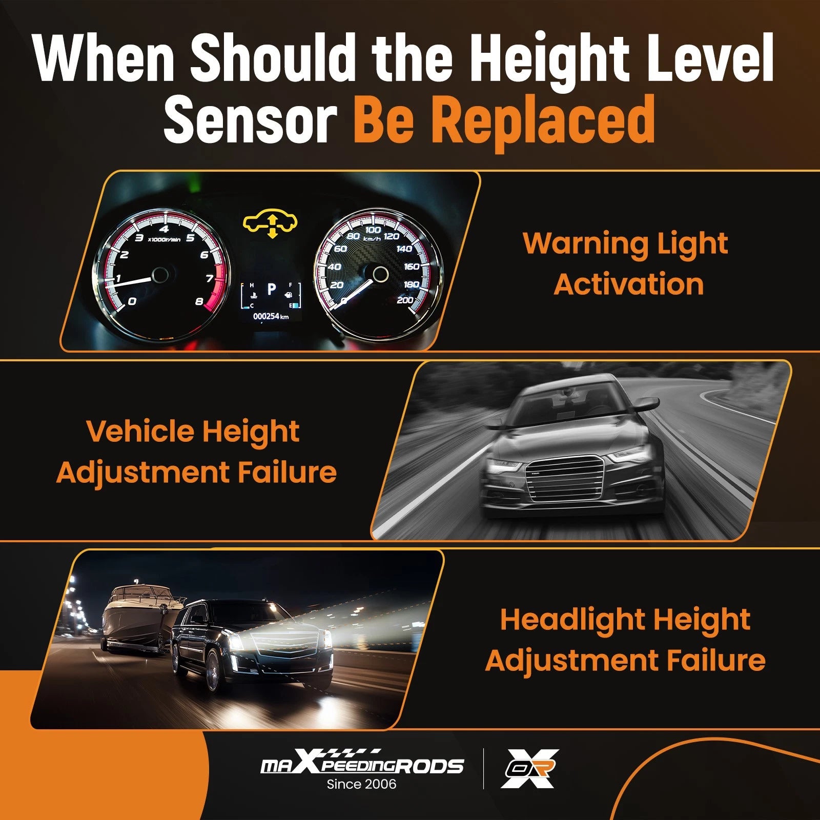 Front Headlight Level Sensor for Audi A4 S4 Avant S5 RS5 (2013–2015)