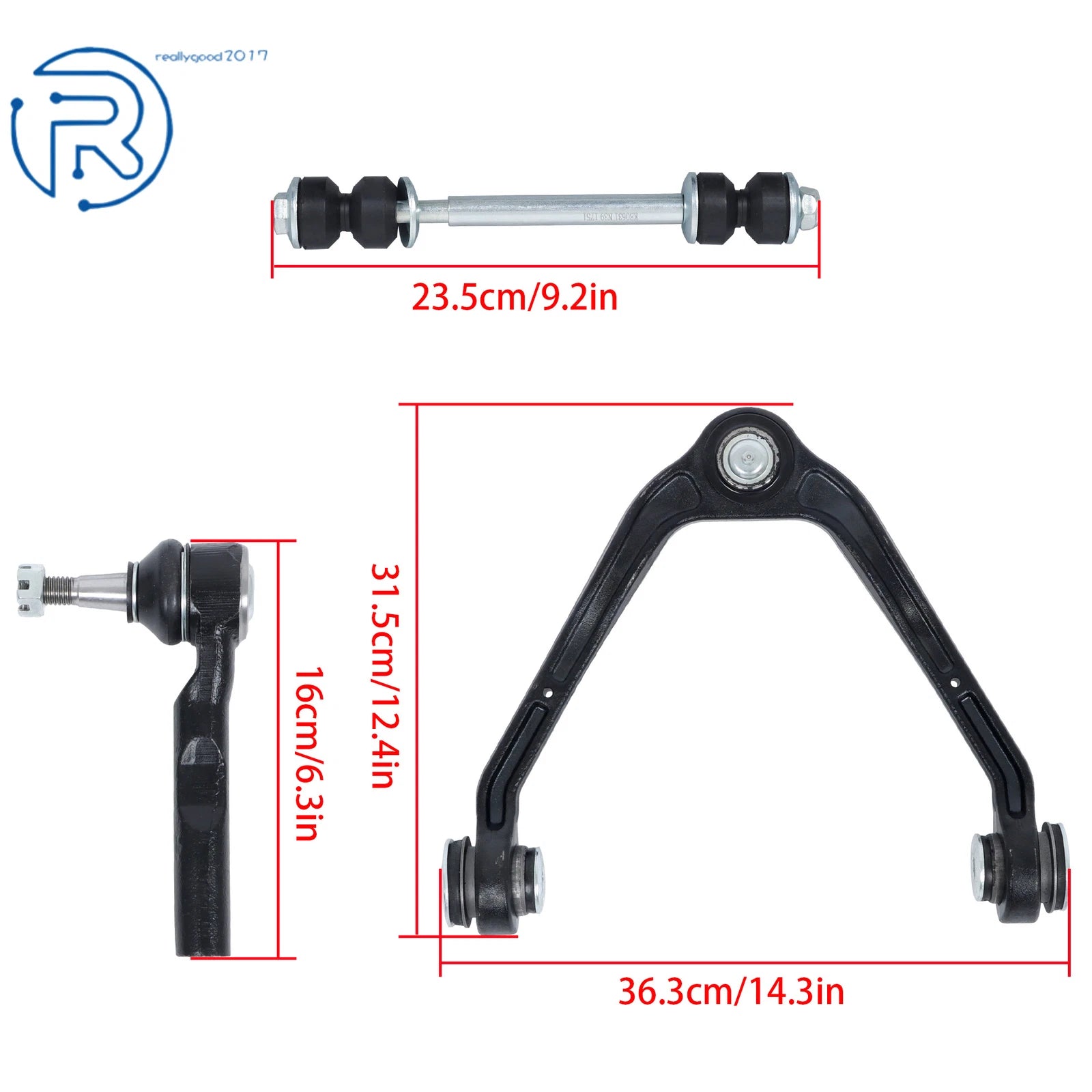 Set of 12 Front Upper Control Arms for Chevy Silverado 1500 (RWD)