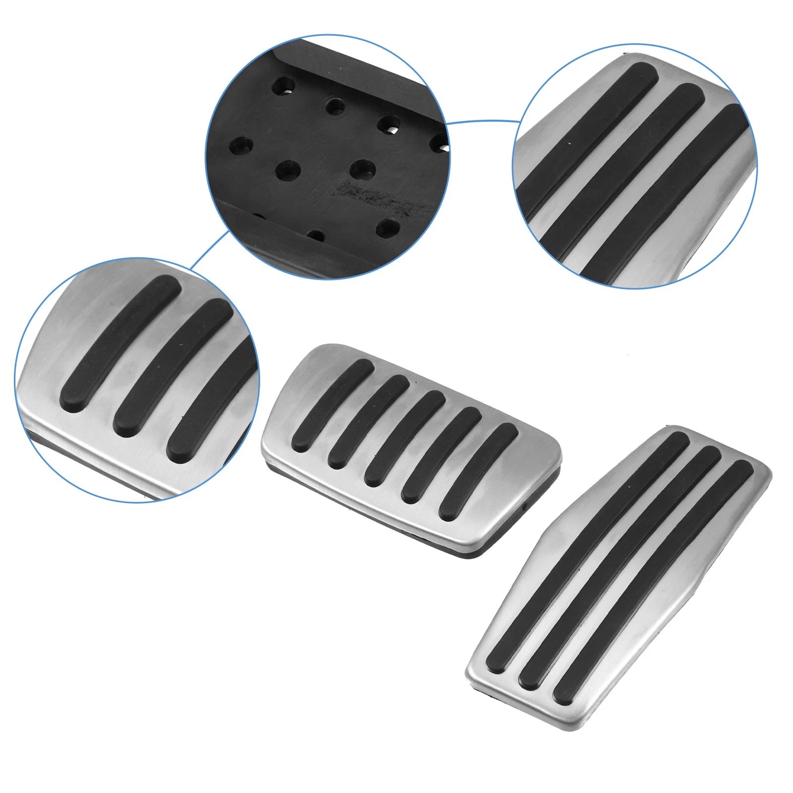 2 Pcs Brake Gas Accelerator Pedal Covers for Cadillac Buick 
