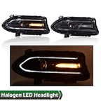 Passenger Side Halogen Projector Headlight with LED DRL for Dodge Charger (2015–2023)
