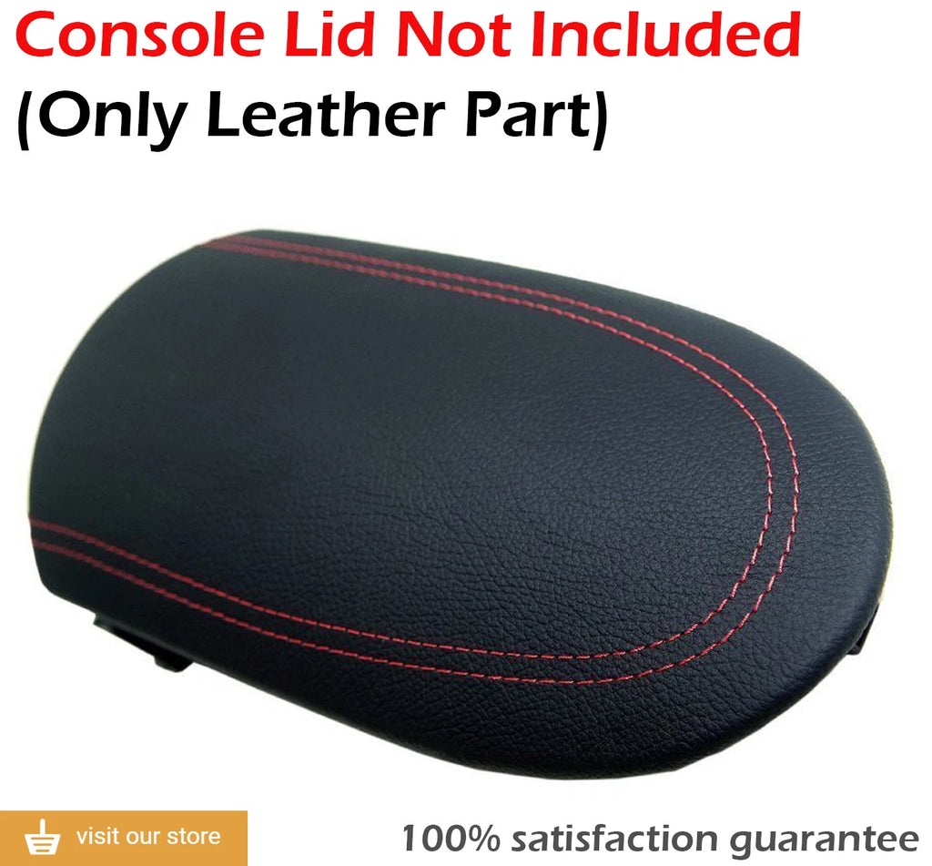 Center Console Armrest Cover for Nissan 370Z (2008–2019) Red Stitch