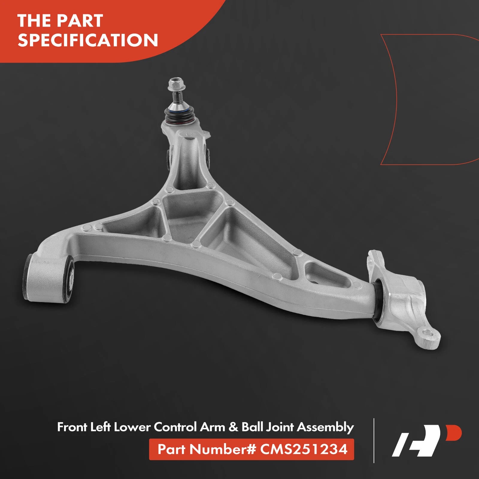 Front Left Lower Control Arm with Ball Joint for Jeep Grand Cherokee (1999–2021)