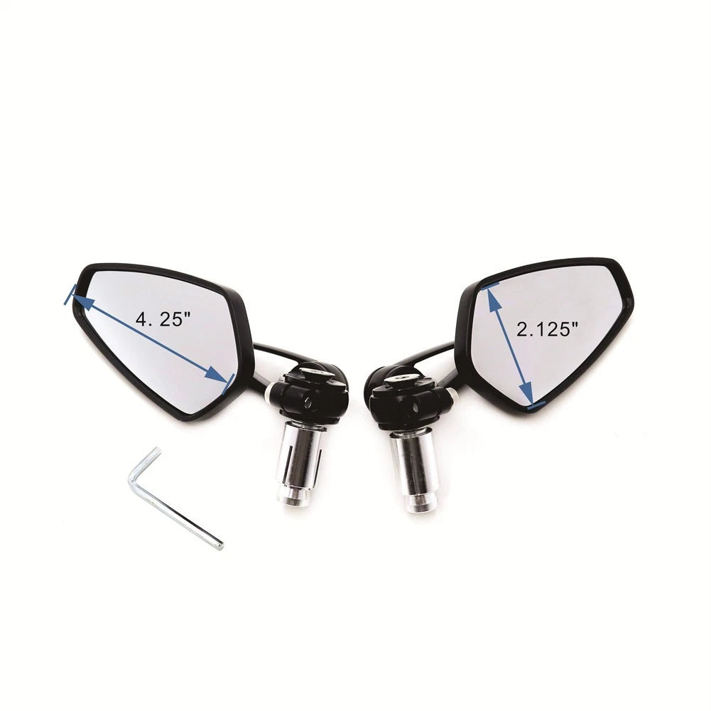 1" 25mm Handle Bar End Rearview Side Mirrors for Universal Motorcycle